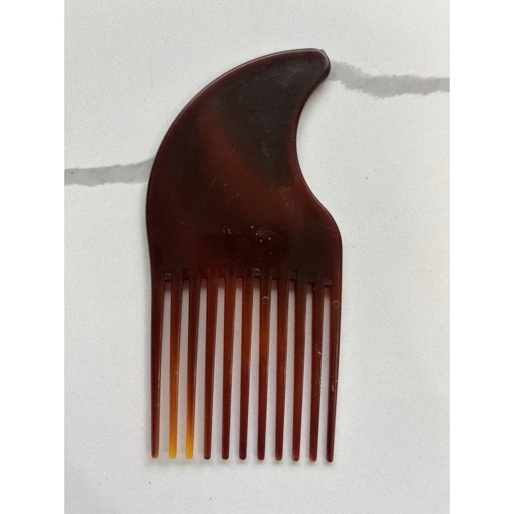 Comb Pick, Vintage Plastic Tortoise Shell